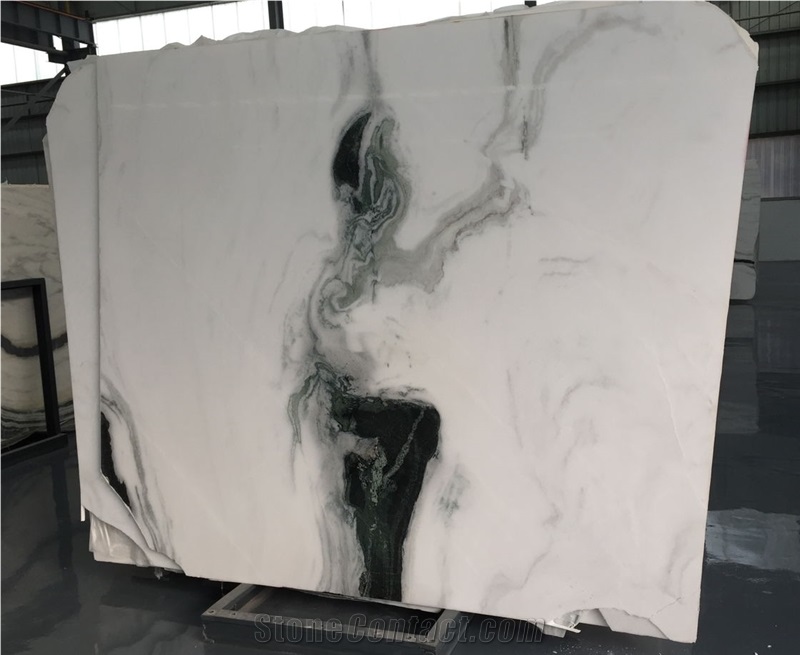 Decoration Material Panda White Marble Slabs/Tiles/Countertops/Wall Tiles with Black Veins