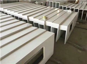 Pure White Quartz Stone Bath Top/Engineered Stone/Artificial Stone/Solid Surface Silestone Vanity Top