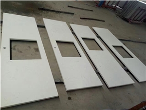 Pure White Quartz Stone Bath Top/Engineered Stone/Artificial Stone/Solid Surface Silestone Vanity Top