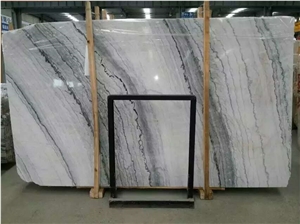 Magic White Marble Slabs and Tiles,Stripe White Marble Slabs, Bookmatching White Marble Tiles