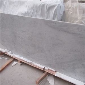 Bianco Carrara White Marble Polished Countertop, Vanity Top with Beveled Edge, Italy Cheap White Marble Countertops Kitchen Bathroom Decoration, Worktops, Bar Tops