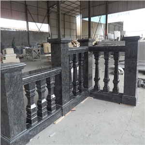 Butterfly Blue Granite Fence/Natural Granite Stone Palisade Fence/Stone Pillar with Pineapple Surface/Granite Gates, Fence