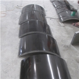 China Neimang Black Granite,G133,Menggu Black Granite,Menggu Hei Granite,Mongolian Black Granite,Nero Mongolia Granite,Super Mongolia Ebony Black Granite Stone Column
