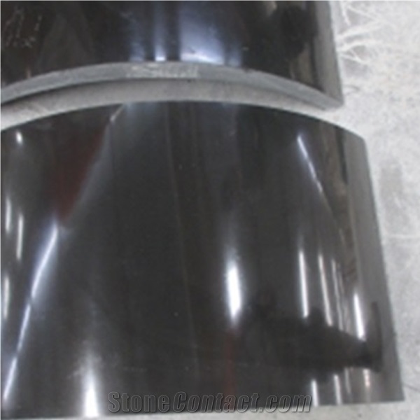 China Neimang Black Granite,G133,Menggu Black Granite,Menggu Hei Granite,Mongolian Black Granite,Nero Mongolia Granite,Super Mongolia Ebony Black Granite Stone Column