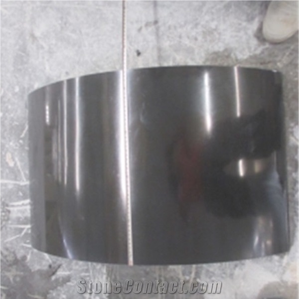 China Neimang Black Granite,G133,Menggu Black Granite,Menggu Hei Granite,Mongolian Black Granite,Nero Mongolia Granite,Super Mongolia Ebony Black Granite Stone Column