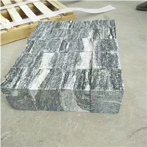 G302 Landscaping Granite Snow Veins Cube Stones Cobble Stones