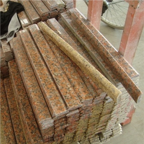 G562 Granite Polished Molding & Border, Maple Leaf Red Granite, China Red Granite, Orange Red Granite Border Decos