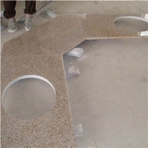 G682 Granite Bathroom Countertops/Yellow Rust Granite Custom Vanity Tops/Sunset Gold Granite Bathroom Vanity Tops/Golden Sand Granite Bath Tops/Padang Amarillo Granite Bath Tops/Square Bath Tops
