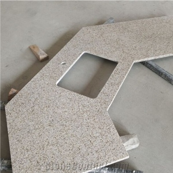 G682 Granite Bathroom Countertops/Yellow Rust Granite Custom Vanity Tops/Sunset Gold Granite Bathroom Vanity Tops/Golden Sand Granite Bath Tops/Padang Amarillo Granite Bath Tops/Square Bath Tops