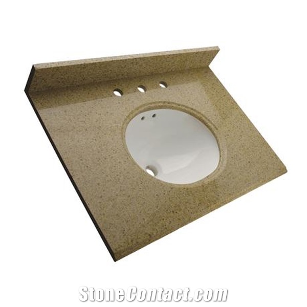 G682 Sunset Gold Chinese Granite Vanity Top/Custom Vanity Tops/Engineered Stone Bathroom