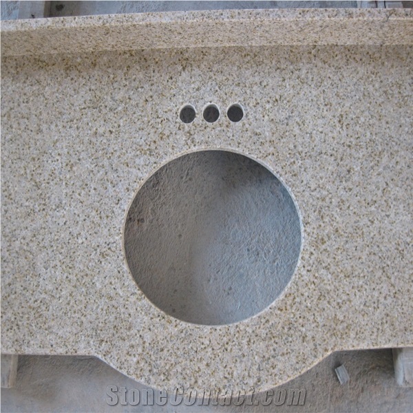 G682 Sunset Gold Chinese Granite Vanity Top/Custom Vanity Tops/Engineered Stone Bathroom