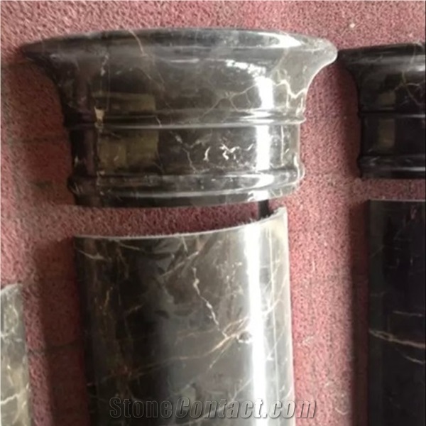 Marble Interior Stone Column, Brown Marble Column/Column Tops/Column Bases/Sculptured Columns
