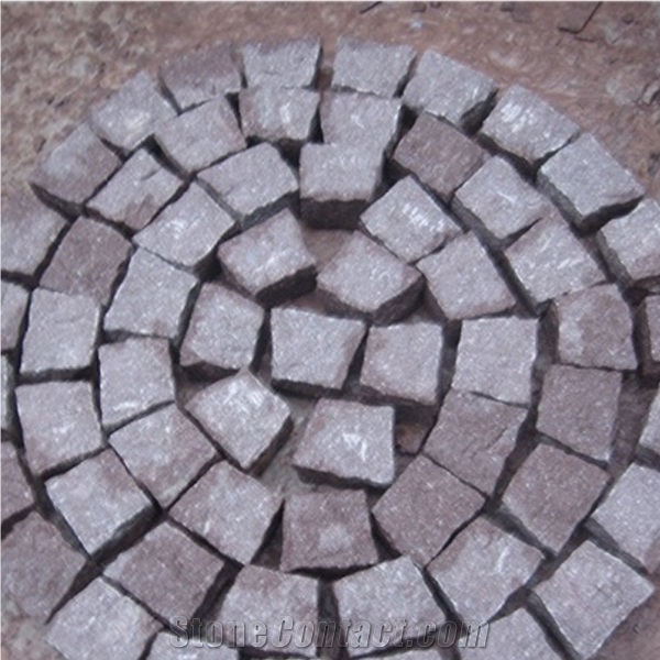 Red Porphyry Granite Paving Stone ,Red Porphyrite Granite Paver,Red Porphyrite Granite Cube Stone,Red Porphyry Granite Cobble,Lanscape Stone