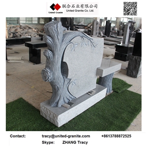 Light Grey/G633/Chinese Georgia Blue Tree Bench Tombstone