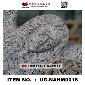 Ug-Naam0016 Huidong Red Granite Angel with Heart Monument
