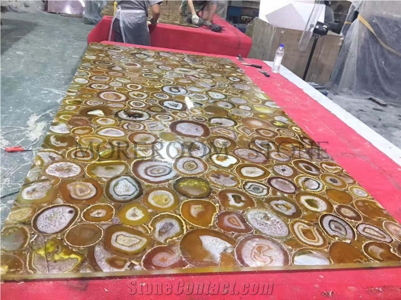 Backlit Natural Semi Precious Gemstone Countertops