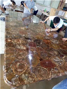 Backlit Natural Semi Precious Gemstone Countertops