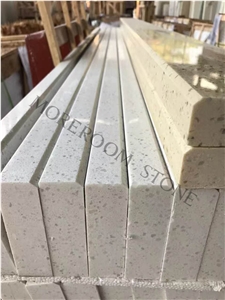 Chinese Engineered Crystal White Quartz Stone Kitchen Countertops