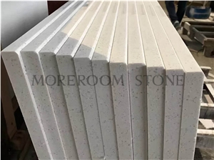 Chinese Engineered Crystal White Quartz Stone Kitchen Countertops