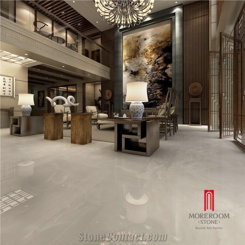 Snow White Onyx Look Pocelain Tiles,Marble Tiles with Natural Veins