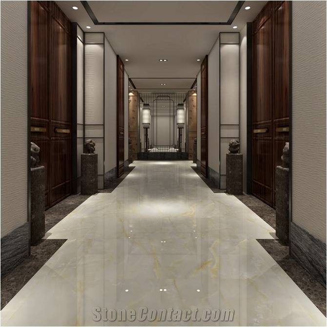 Snow White Onyx Look Pocelain Tiles,Marble Tiles with Natural Veins