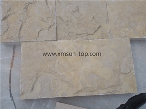 Beige Limestone Mushroomed Stone(20*40*4cm)/Beige Limestone Mushroomed Cladding/Beige Mushroom Stone/Building Stone/Mushroom Wall Cladding/Limestone Mushroom Wall Tile