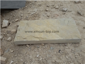Beige Limestone Mushroomed Stone(20*40*4cm)/Beige Limestone Mushroomed Cladding/Beige Mushroom Stone/Building Stone/Mushroom Wall Cladding/Limestone Mushroom Wall Tile