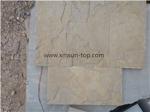 Beige Limestone Mushroomed Stone(20*40*4cm)/Beige Limestone Mushroomed Cladding/Beige Mushroom Stone/Building Stone/Mushroom Wall Cladding/Limestone Mushroom Wall Tile