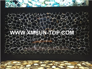 Black Gemstone Slabs&Tiles/Black Semiprecious Stone Panels/Black Precious Stone Slabs/Black Semiprecious Slabs/Interior Decoration