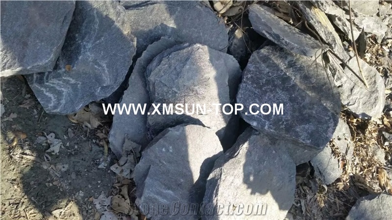 Black Slate Flagstone Stepping Stone/Black Round Stepping Stone/Black Slate Round Flagstone/Black Slate Flagstone Walkway Pavers/Black Flagstone Road Paving/Black Flagstone Patio/Garden Step Pavers