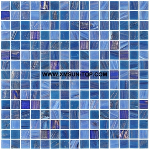 Blue Glass Mosaic/Square Glass Mosaic/Mosaic Pattern/Floor Mosaic/Wall Mosaic/Polished Mosaic//Interior Decoration/Customized Mosaic Tile/Mosaic Tile for Bathroom&Kitchen&Hotel Decoration