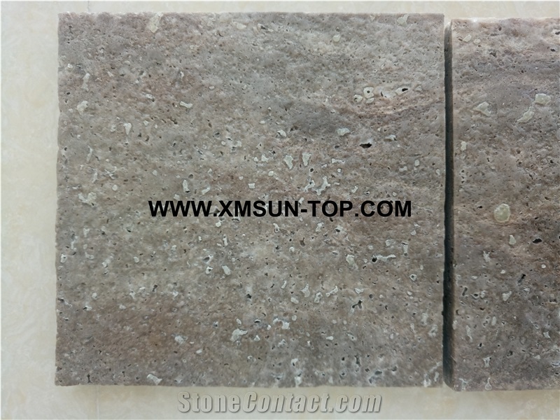 Brushed Grey Travertine Cubestone/Grey Travertine Paving Sets/Grey Travertine Pavers/Grey Travertine Floor Covering/Grey Travertine Paving Stone/Grey Travertine Pavers for Walkway