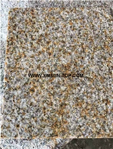 Bush-Hammered Padang Amarillo Granite Cobble Stone/Yellow Rust Granite Cube Stone/Golden Yellow Granite Paving Sets/Gold Leaf China Granite Exterior Pavers/Giallo Rustic Granite Paving Stone