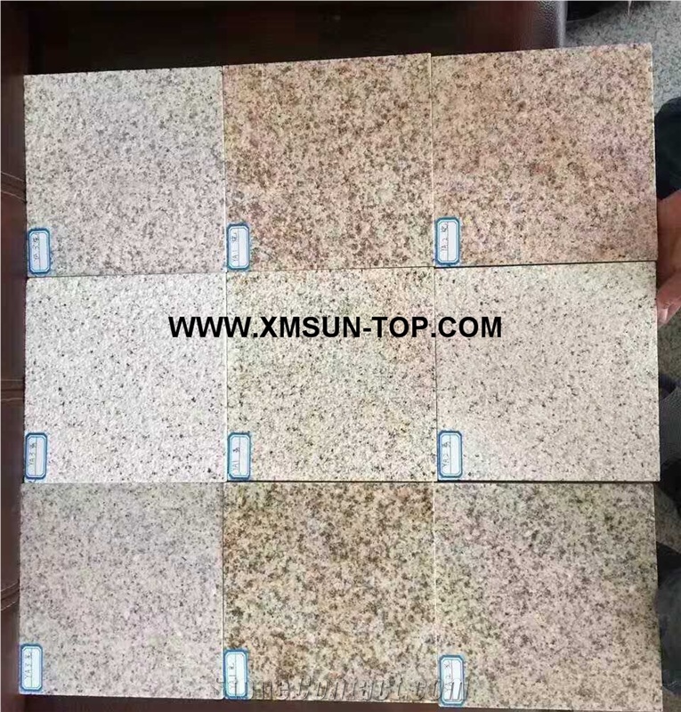 G682 Granite Cobble Stone/Yellow Rust Granite Cube Stone/Golden Yellow Granite Paving Sets/Gold Leaf China Granite Exterior Pavers/Giallo Rustic Granite Paving Stone/Courtyard Road Pavers
