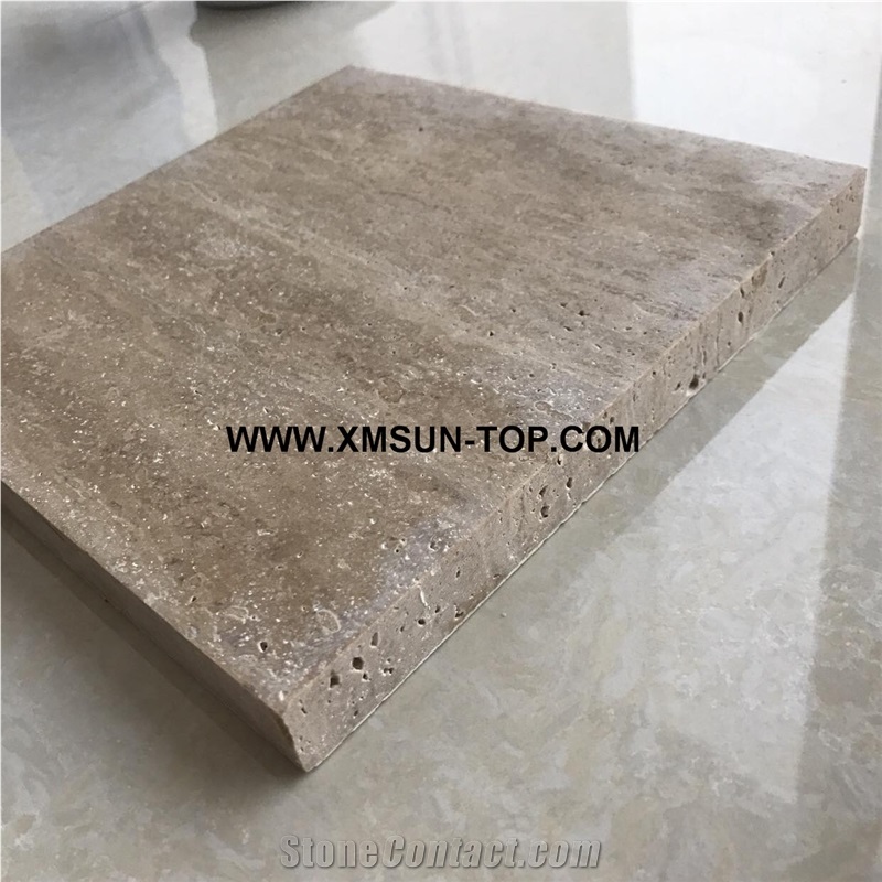 Honed Coffee Travertine Cube Stone/Coffee Travertine Paving Sets/Coffee Travertine Pavers for Floor Covering/Coffee Travertine Paving Stone/Coffee Travertine Walkway Pavers/Exterior Pavers
