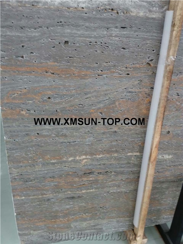 Honed Grey Travertine Tiles&Slabs/Grey Travertine Floor Tiles/Grey Travertine Wall Tiles/Grey Travertine for Wall Covering/Grey Travertine for Floor Covering