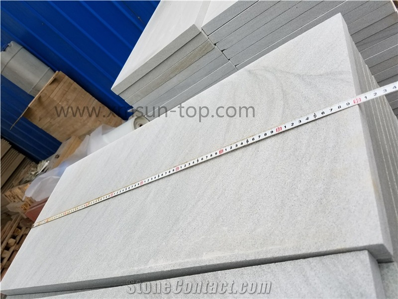 Honed White Sandstone Tiles&Cut to Size/Pure White Sandstone Floor Tiles/Snow White Sandstone Wall Tiles/White Standstone Pavers for Wall Cladding&Floor Covering/White Sandstone Panels/High Quality