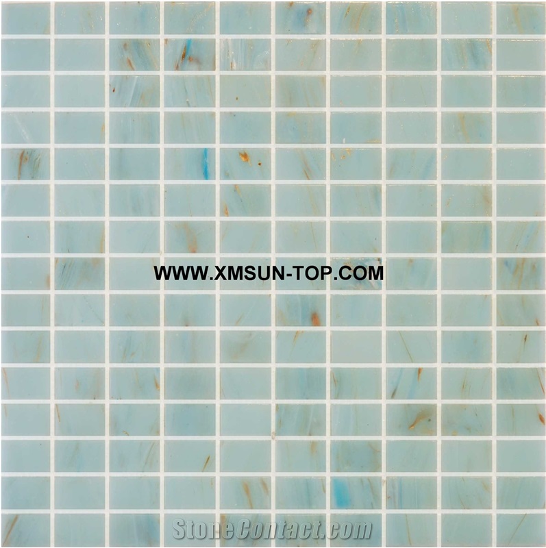 Light Geen Glass Mosaic/Square Glass Mosaic/Mosaic Pattern/Floor Mosaic/Wall Mosaic/Polished Mosaic/Interior Decoration/Customized Mosaic Tile/Mosaic Tile for Bathroom&Kitchen&Hotel Decoration