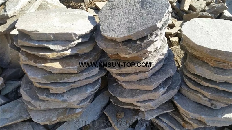 Light Grey Slate Flagstone Stepping Stone/Grey Round Stepping Stone/Grey Slate Round Flagstone/Grey Slate Flagstone Walkway Pavers/Grey Flagstone Road Paving/Grey Flagstone Patio/Garden Step Pavers