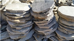 Light Grey Slate Flagstone Stepping Stone/Grey Round Stepping Stone/Grey Slate Round Flagstone/Grey Slate Flagstone Walkway Pavers/Grey Flagstone Road Paving/Grey Flagstone Patio/Garden Step Pavers