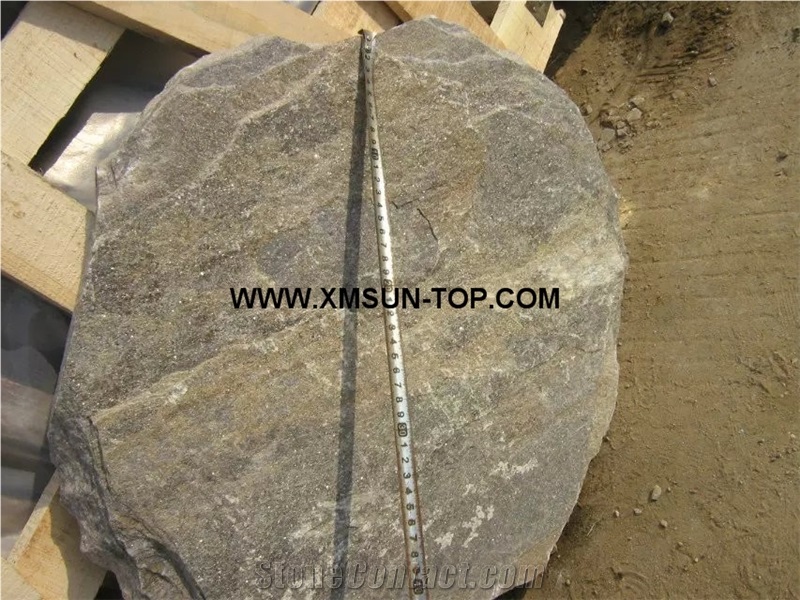 Light Grey Slate Flagstone Stepping Stone/Grey Round Stepping Stone/Grey Slate Round Flagstone/Grey Slate Flagstone Walkway Pavers/Grey Flagstone Road Paving/Grey Flagstone Patio/Garden Step Pavers