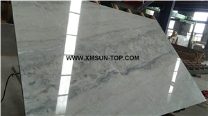 Polished China Ice Grey Marble Slab(Sun Top)/Chinese Ice Grey Marble from Own Marble Quarry/Exclusive Grey Marble/Backlight Effect/Interior Decoration