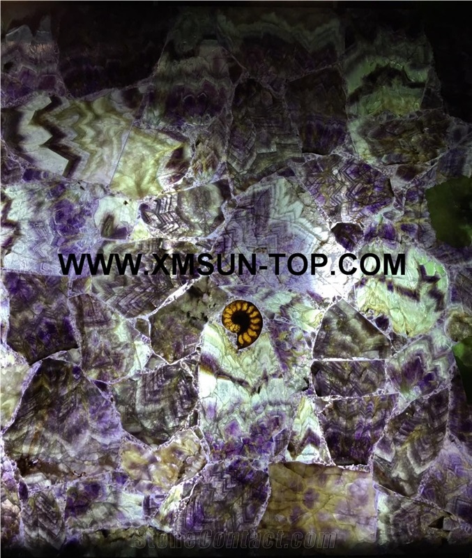 Purple Quartz Gemstone Slabs&Tiles/Lilac Gemstone Panels/Ametyst Gemstone for Wall Covering/Purple Gemstone for Floor Covering/Purple Precious Stone Slabs/Interior Decoration