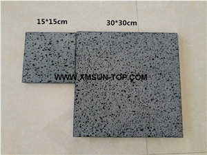 Sawn Cut Grey Lava Stone Tiles&Cut to Size(30*30cm/15*15cm)/Grey Lava Stone Floor Tiles/Grey Lava Stone Wall Tiles/Grey Lava Stone Pavers/Grey Lava Stone for Flooring&Wall Cladding
