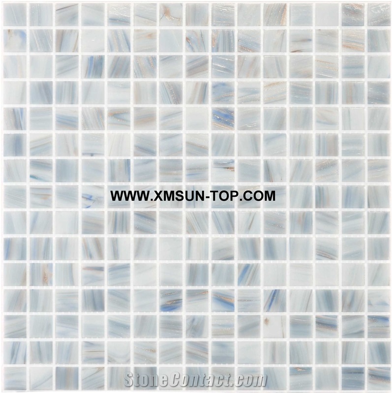 White Glass Mosaic/Square Glass Mosaic/Mosaic Pattern/Floor Mosaic/Wall Mosaic/Polished Mosaic//Interior Decoration/Customized Mosaic Tile/Mosaic Tile for Bathroom&Kitchen&Hotel Decoration
