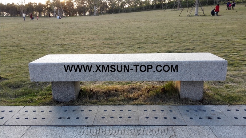 Xiamen Pink Granite Rectangle Garden Bench/Misty Rose Granite Exterior Furniture/Pearl Pink Granite Outdoor Benches/Lilac Pink Granite Park Benches