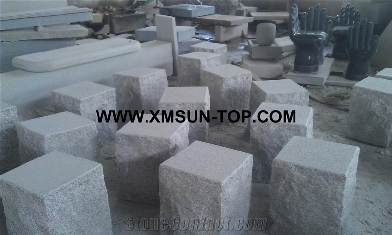 Xiamen Pink Granite Square Garden Bench/Misty Rose Granite Exterior Furniture/Pearl Pink Granite Outdoor Benches/Lilac Pink Granite Park Benches