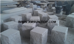 Xiamen Pink Granite Square Garden Bench/Misty Rose Granite Exterior Furniture/Pearl Pink Granite Outdoor Benches/Lilac Pink Granite Park Benches