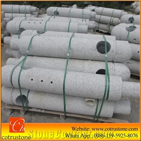 Best Selling China Natural Grey G602 Granite Handrail for Project,G602 Granite Balustrade, Bainbrook Peach Granite Balustrade, Granite Balustrade & Railing,High Quality G602 Granite Polished Baluster