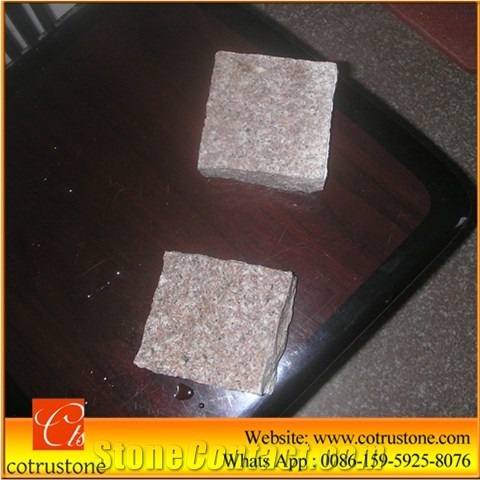 Cheap Pink Granite Cube G663, Granite Cubes 10x10x5 Paving Stone Pink, Chinese Natural Granite G663 Cube Stone,G663 Pink Paver Stone, Cobble, Curbstone, Road Edge Stone,Curbstones for Garden
